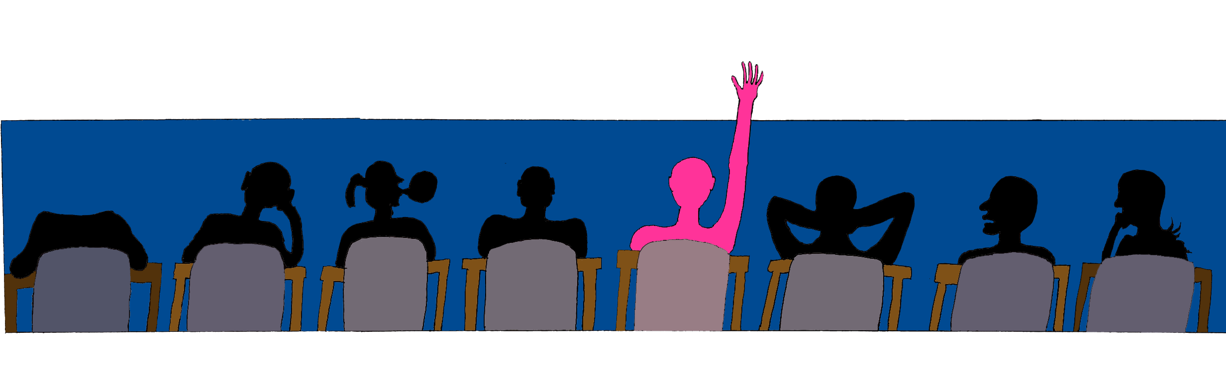 Crowd Clipart Participant - Drawing - Png Download (2528x1280), Png Download