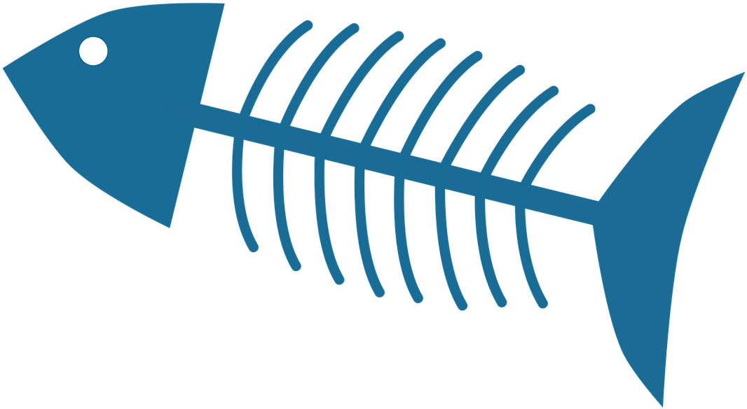 By Cheryl Schatz - Hueso De Pescado Dibujo Png Clipart (1098x606), Png Download