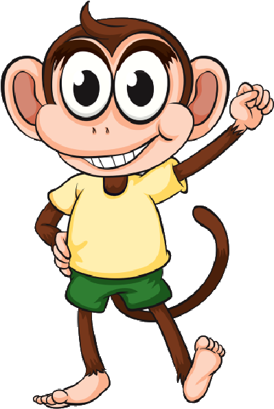 Related For Funny Monkey Clipart - Child Cartoon Monkey - Png Download (600x600), Png Download