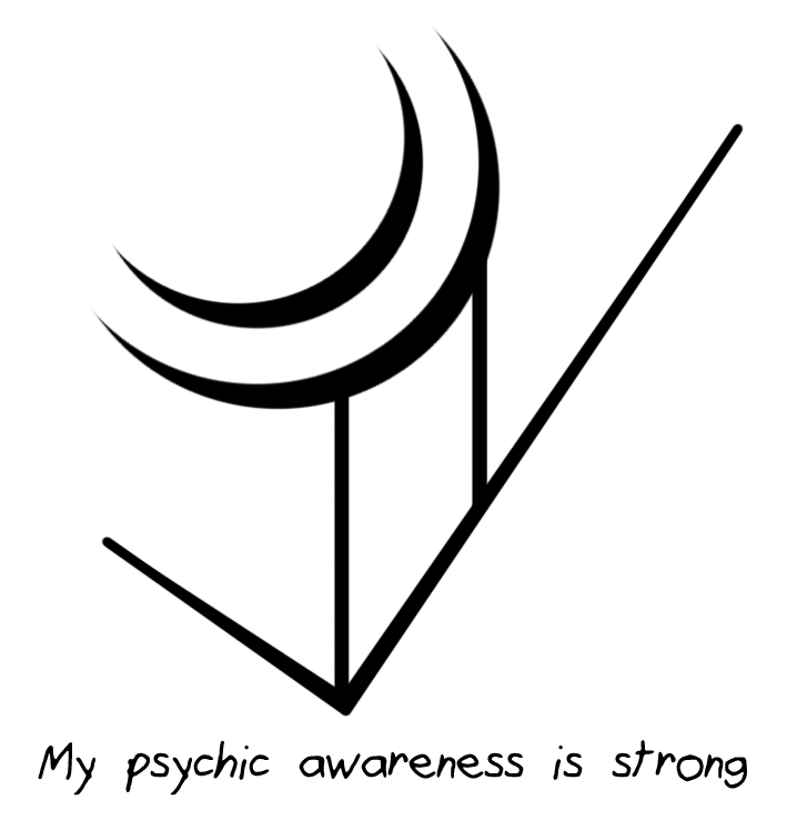 Sigil Athenaeum “my Psychic Awareness Is Strong” Sigil - Alchemy Symbols Psychic Awareness Clipart (750x750), Png Download