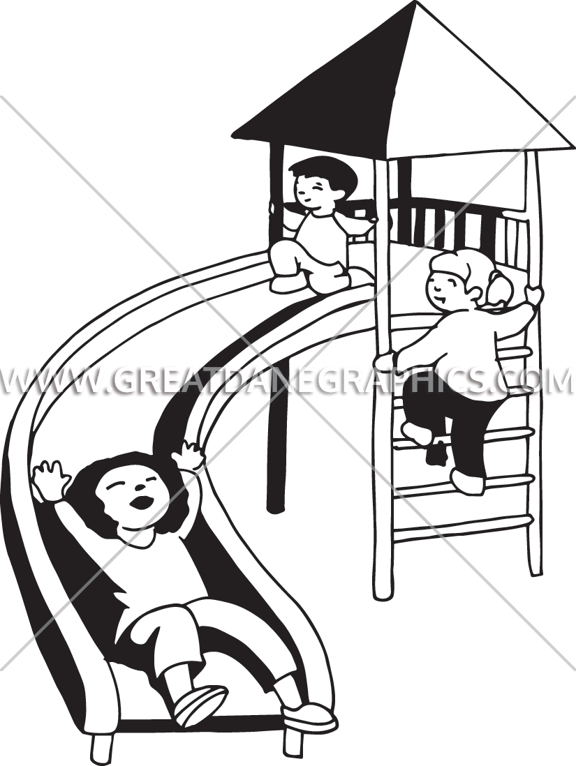Clipart Library Library Children Production Ready Artwork - Playground Slide Drawing - Png Download (825x1098), Png Download