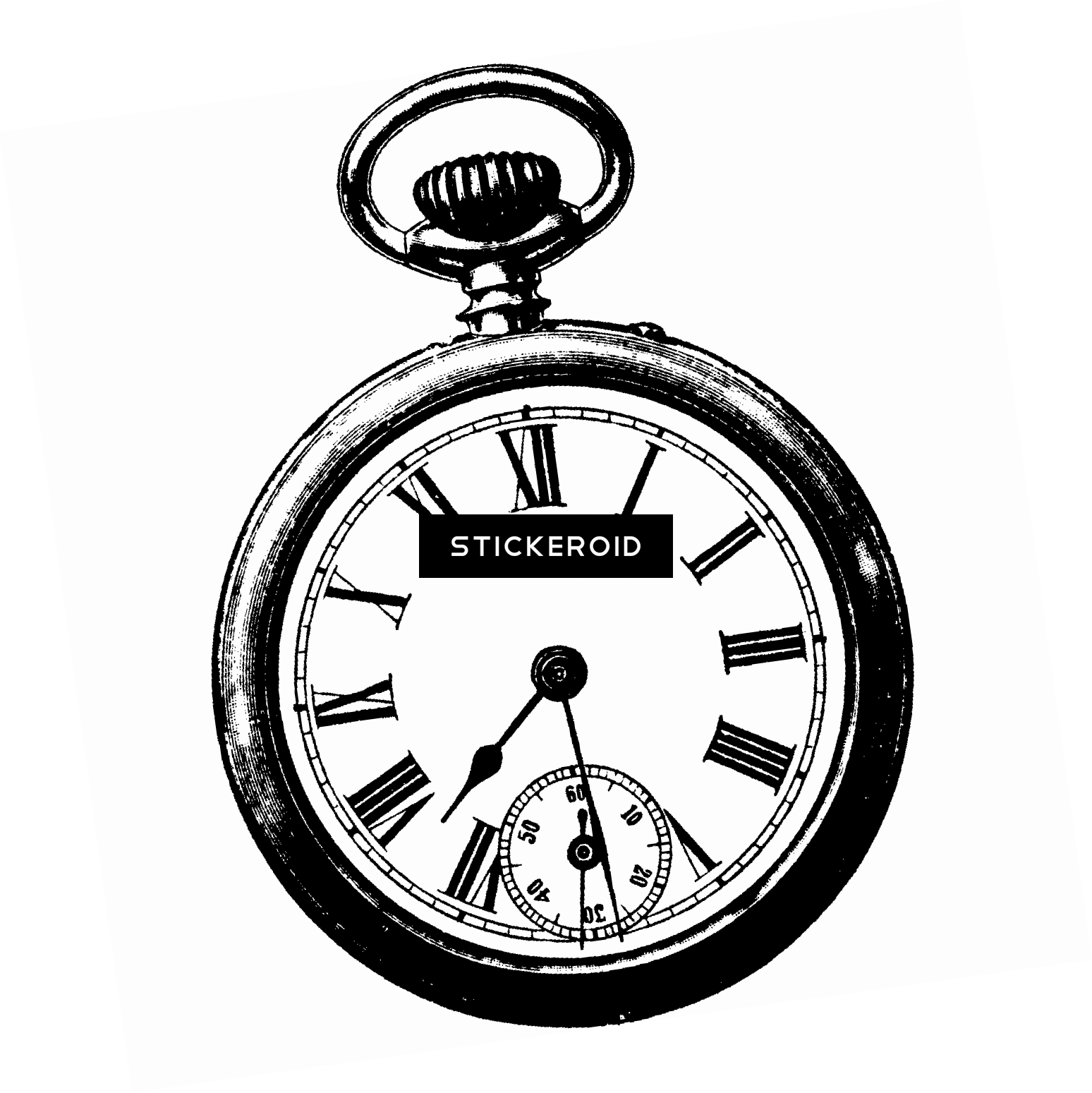 Vintage Pocket Watch Bw Clock Png Image Clipart Transparent Png