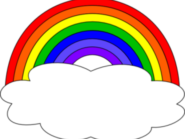 Cloud Clipart Rainbow - Clipart Rainbow - Png Download (640x480), Png Download