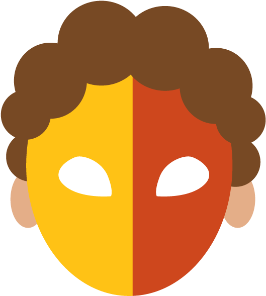 Facepainting Face Illustration Flat Art Paint - Illustration Clipart (800x600), Png Download