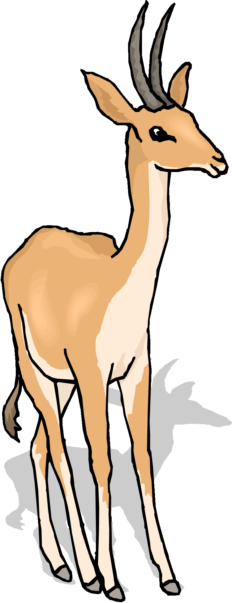 Free Gazelle Clipart - Gazal Clipart - Png Download (750x1949), Png Download