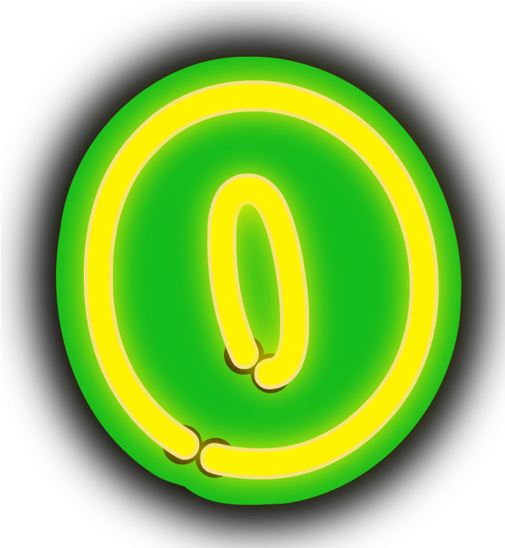 Medium Image - Неоновая Цифра Пнг Clipart (736x800), Png Download