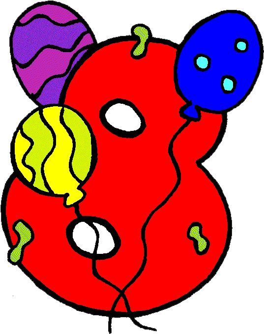 These Are The Numerical Candles, A Number 8, And, A Clipart (579x705), Png Download