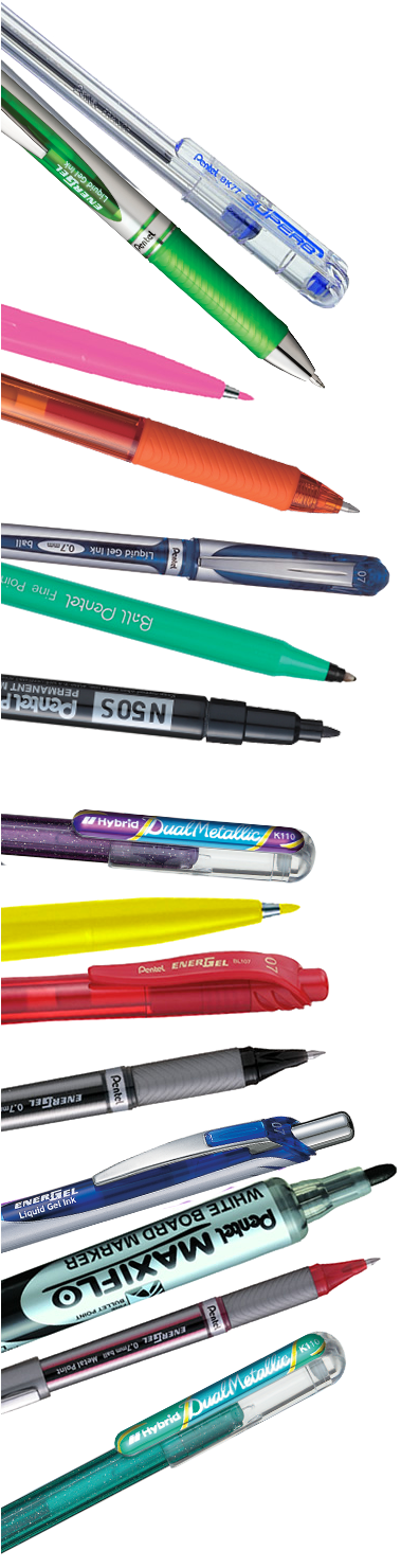 Marker Clipart Pentel Pen - Pentel Maxiflo Dry Wipe Fine Bullet Point Marker - - Png Download (379x1496), Png Download