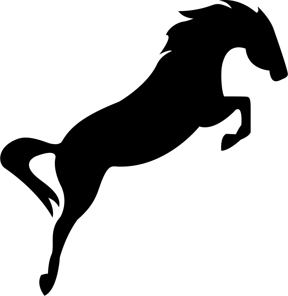 Horse Standing On Back Paws Clipart (954x981), Png Download