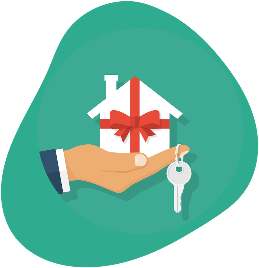 Give Your Clients A Free Gift Of Peace Of Mind & Protection - Подарок Дом Вектор Clipart (1000x1000), Png Download