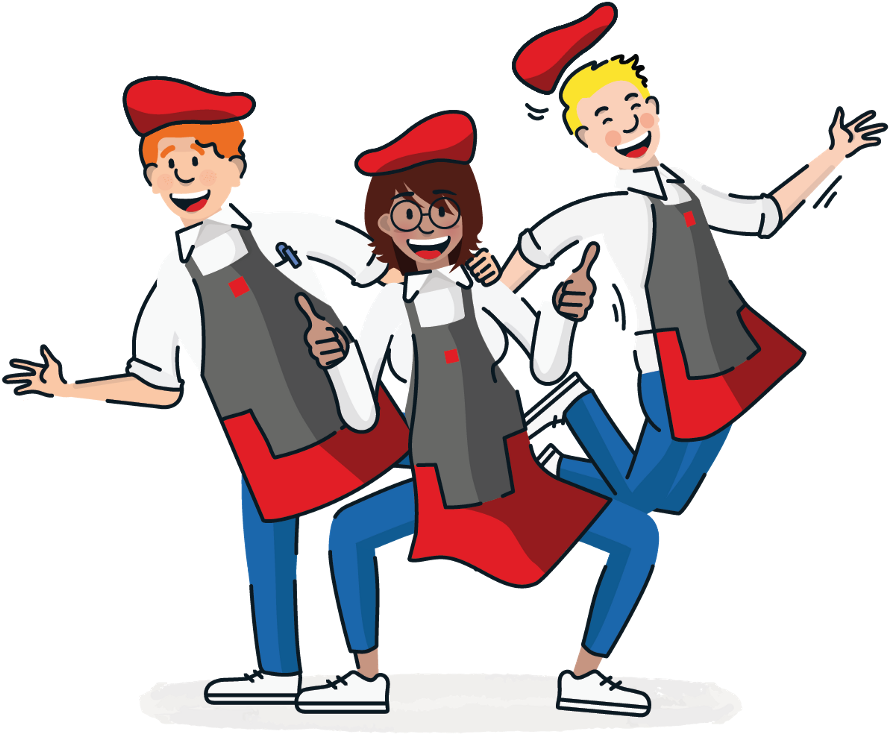 Pelle, Paula And Peter - Cartoon Clipart (1600x783), Png Download