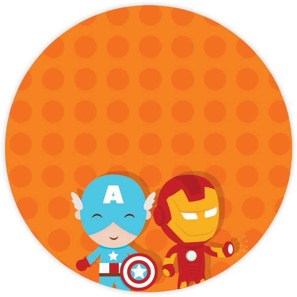 Visualiza La Combinación De Color Que Más Te Guste - Etiquetas Redondas De Superheroes Clipart (769x621), Png Download
