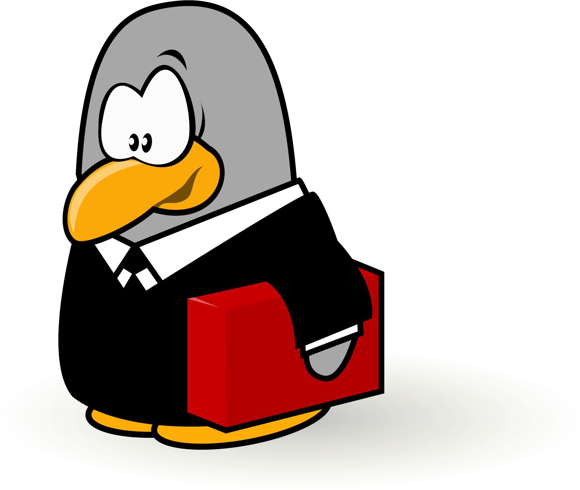 Download File Penguin Worker By Mimooh Svg Wikimedia - Scalable Vector