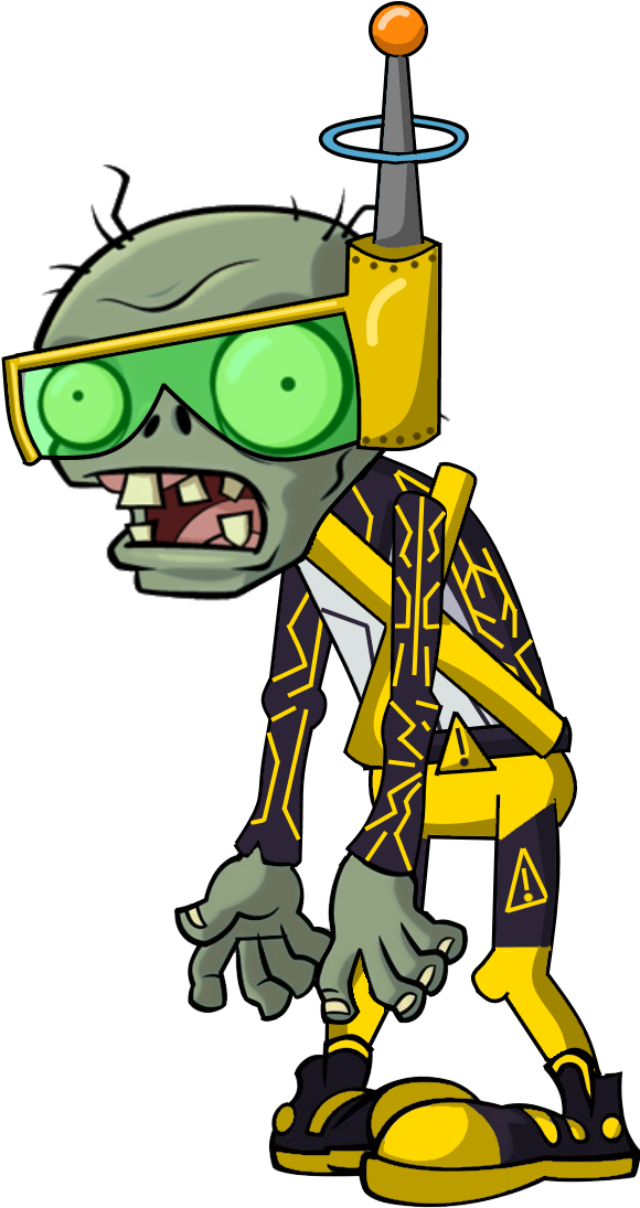 Projector Zombie - Plants Vs Zombies 2 Clipart (608x1129), Png Download