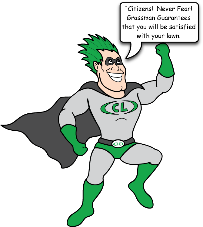 Not Only Do We Promise To Make Your Lawn Green, Weed-free - Grassman Clipart (697x768), Png Download