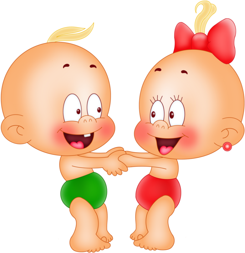 Wclwj33 - Baby Girl And Baby Boy Png Clipart (850x850), Png Download