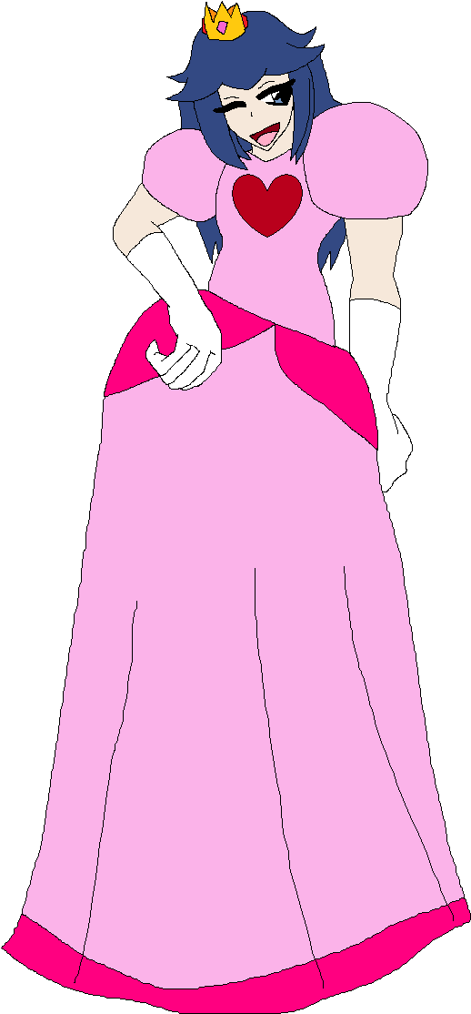 Aka, Ruler Of Heiwa Kingdom, Lovely Princess Saori - Cartoon Clipart (523x1125), Png Download