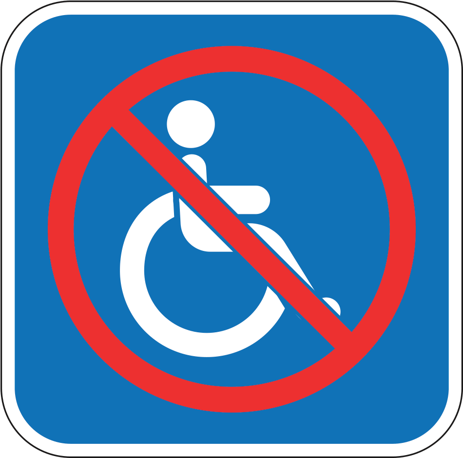 No Handicap Wheelchair Logo, - No Handicap Sign Clipart (1000x1000), Png Download