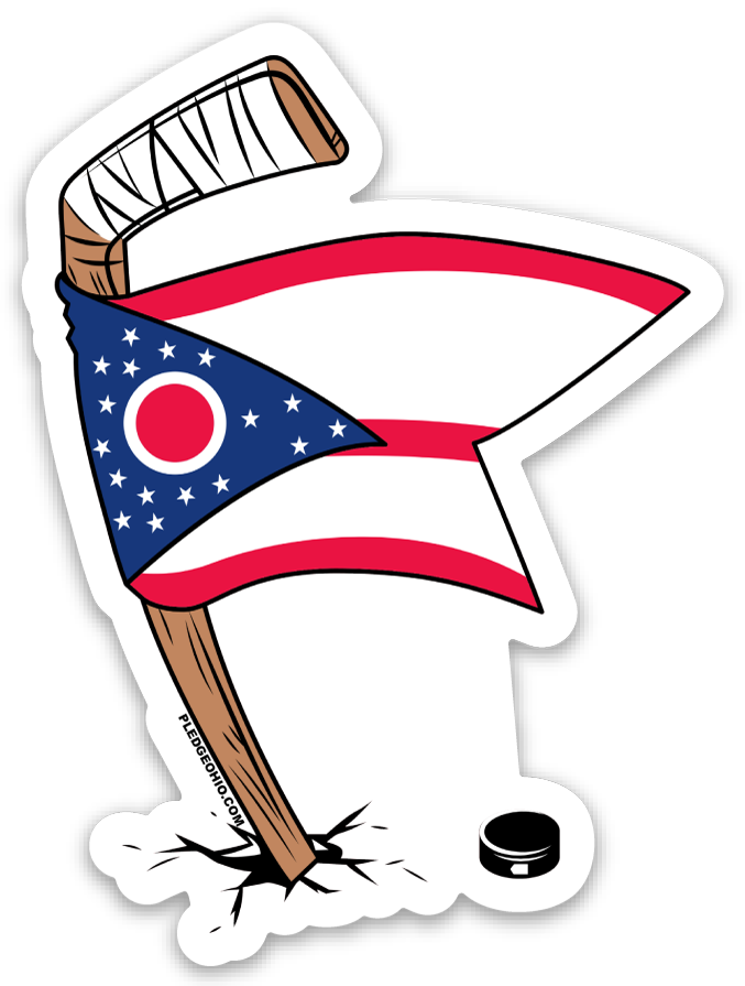 Blue Jacket Hockey Sticker - Ice Hockey Clipart (677x895), Png Download