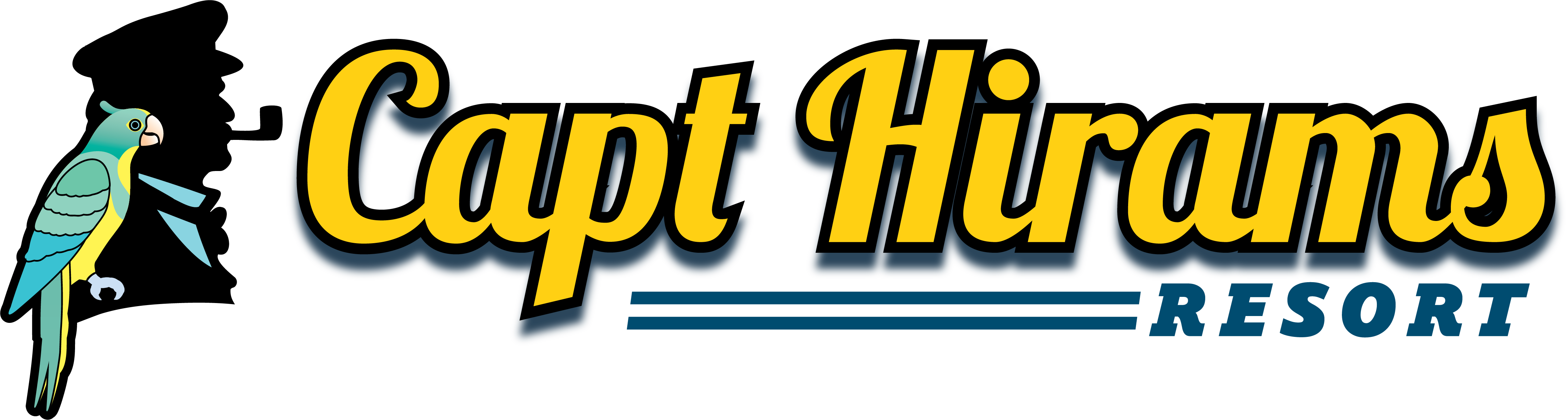 Resort Logo - Captain Hiram's Clipart (4577x1228), Png Download