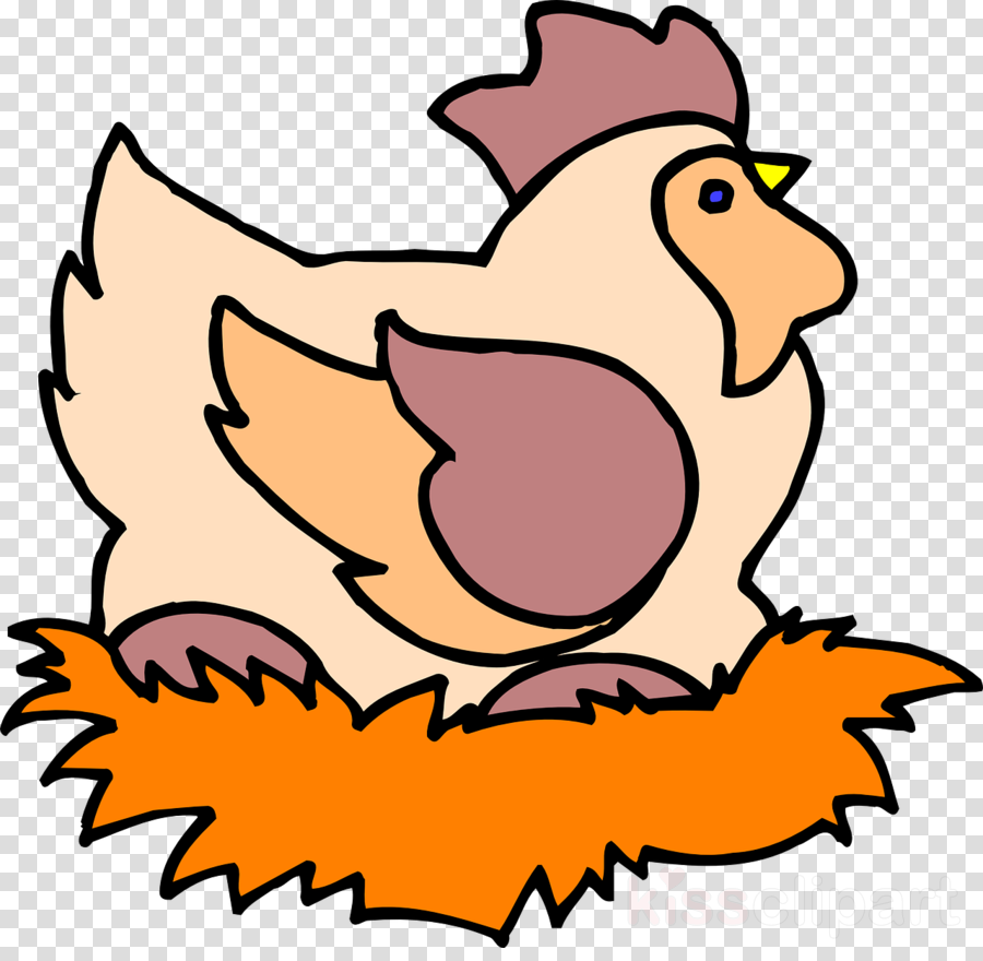 Chicken On Nest Clipart Chicken Clip Art - Chicken - Png Download (900x880), Png Download