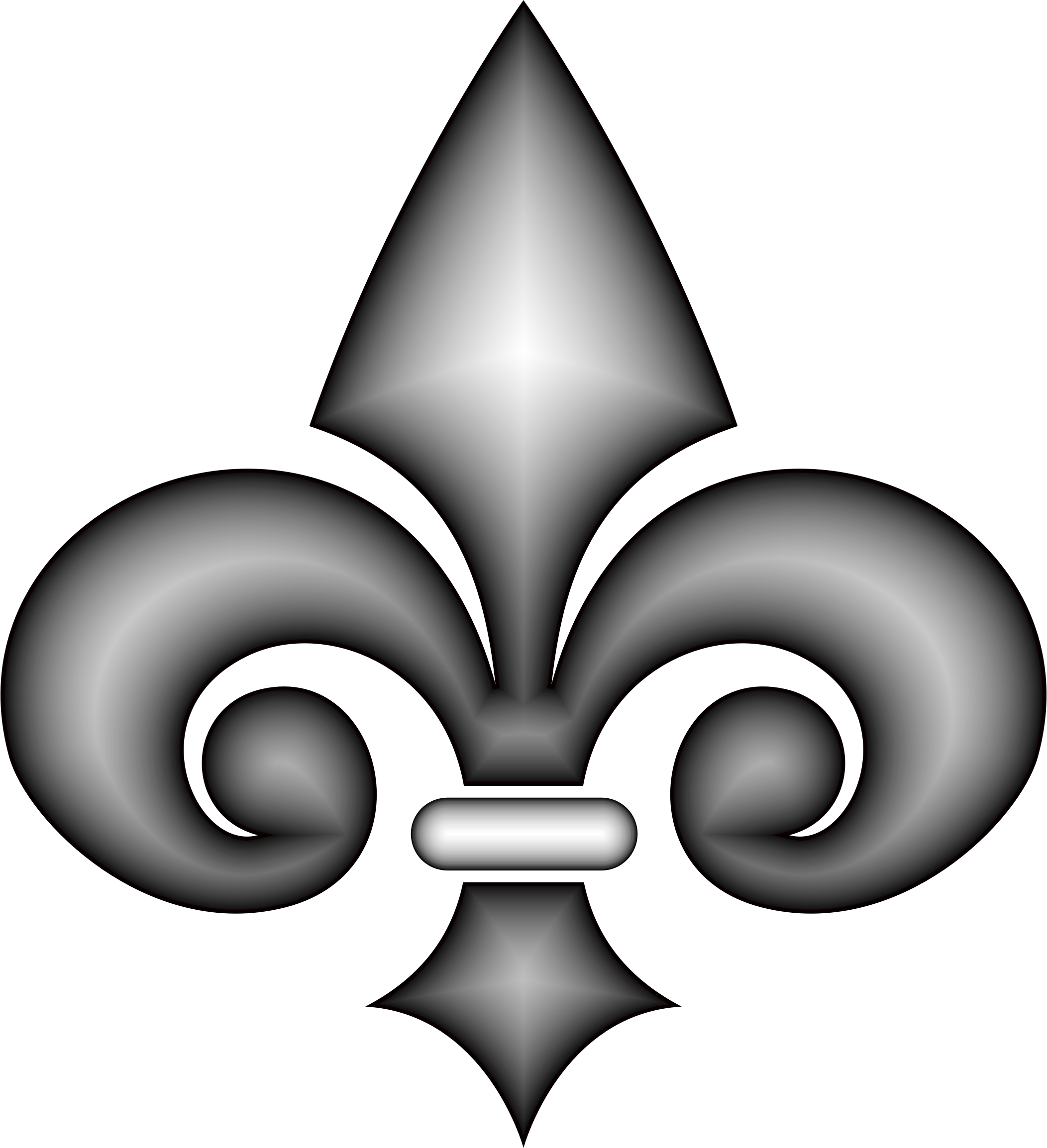 Big Image - Grayscale 3d Clipart (2104x2308), Png Download