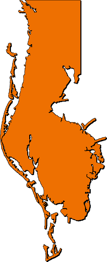 A Collection Of Simplified Outline Maps Of Pinellas Clipart (370x900), Png Download