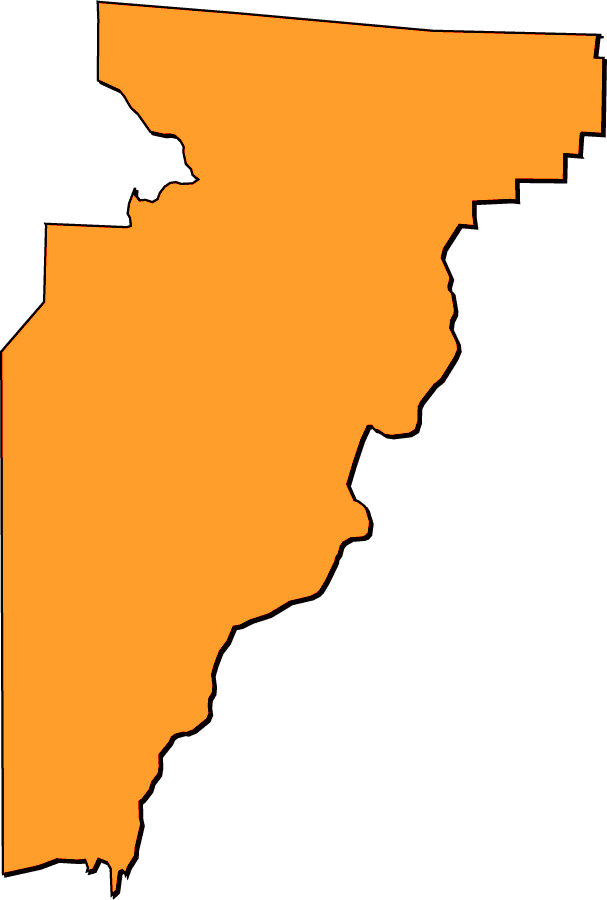 A Collection Of Simplified Outline Maps Of Jefferson - Map Clipart (607x900), Png Download