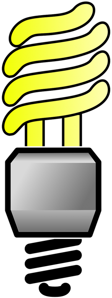 Electric,bulb,compact Fluorescent - Cfl Light Bulbs Cartoon Clipart (500x1000), Png Download