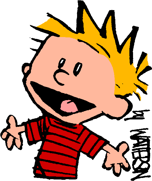 I Absolutely Love Calvin And Hobbes - Calvin And Hobbes Calvin Clipart (560x602), Png Download