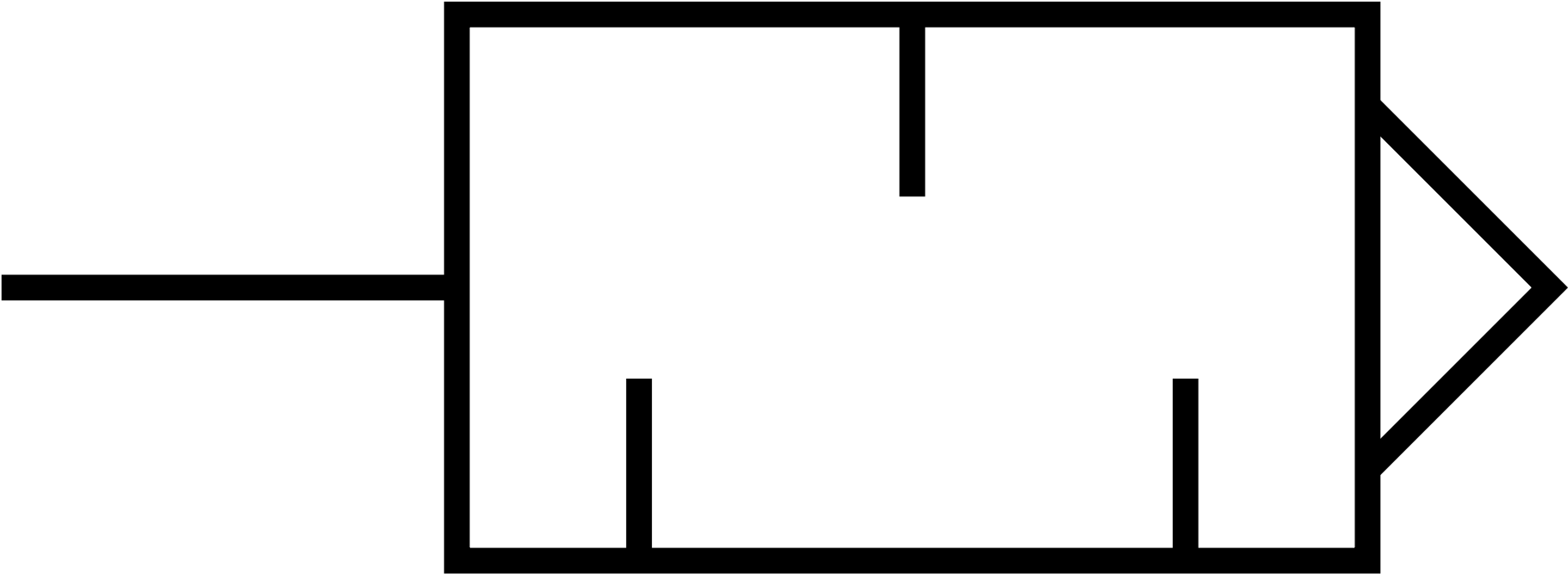 File Symbol Muffler Svg Wikimedia Commons Rh Commons - Pneumatic Exhaust Silencer Symbol Clipart (2000x836), Png Download