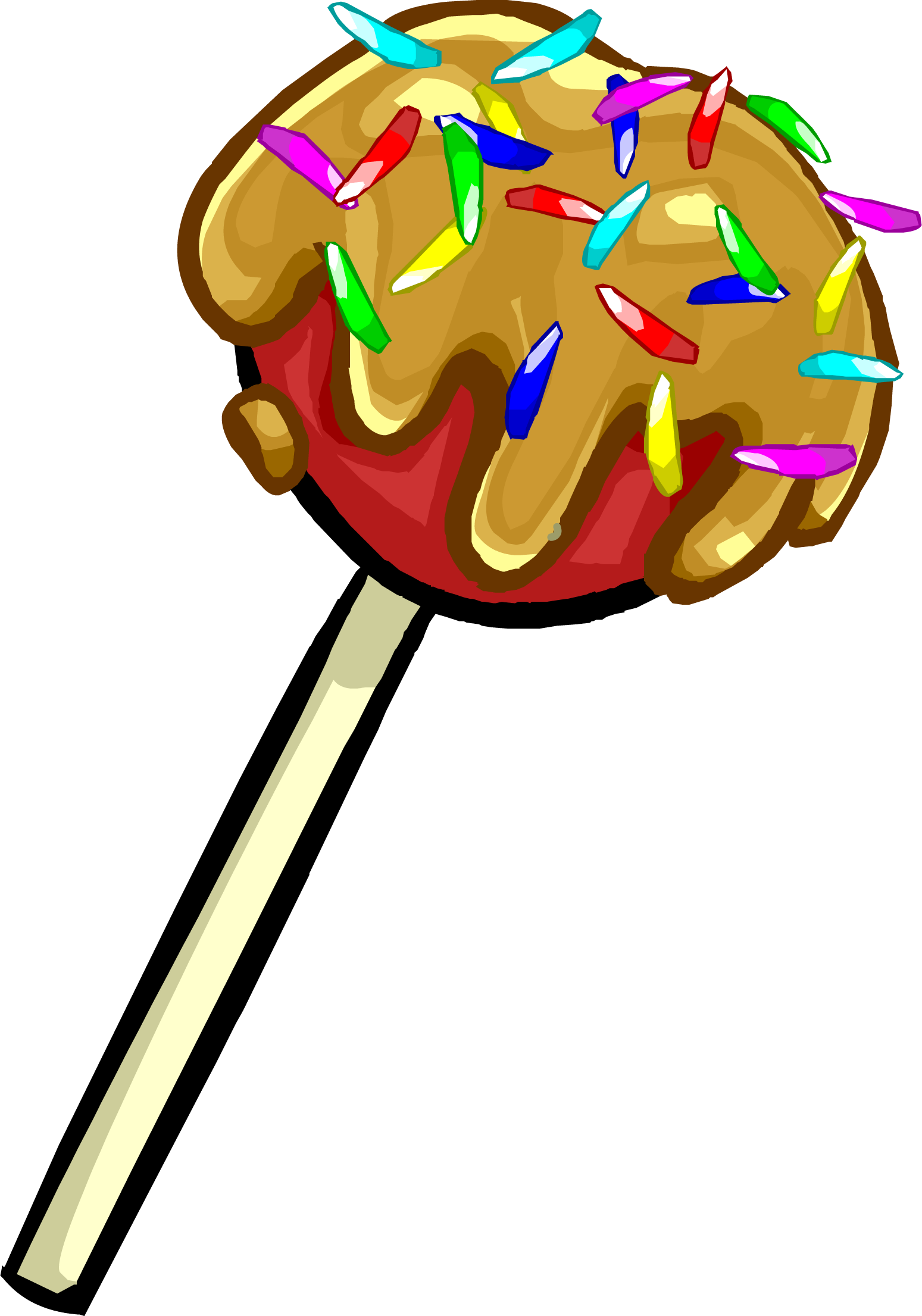 Candy Apple - Club Penguin Candy Apple Clipart (1549x2211), Png Download