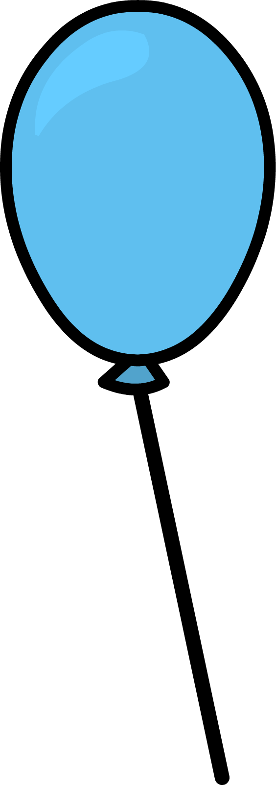 Blue Balloon Sprite 002 Clipart (564x1602), Png Download