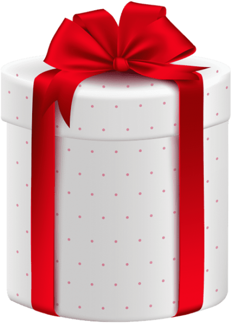 Free Png Download White Gift Box With Red Bow Clipart - Gold Christmas Present Png Transparent Png (481x651), Png Download