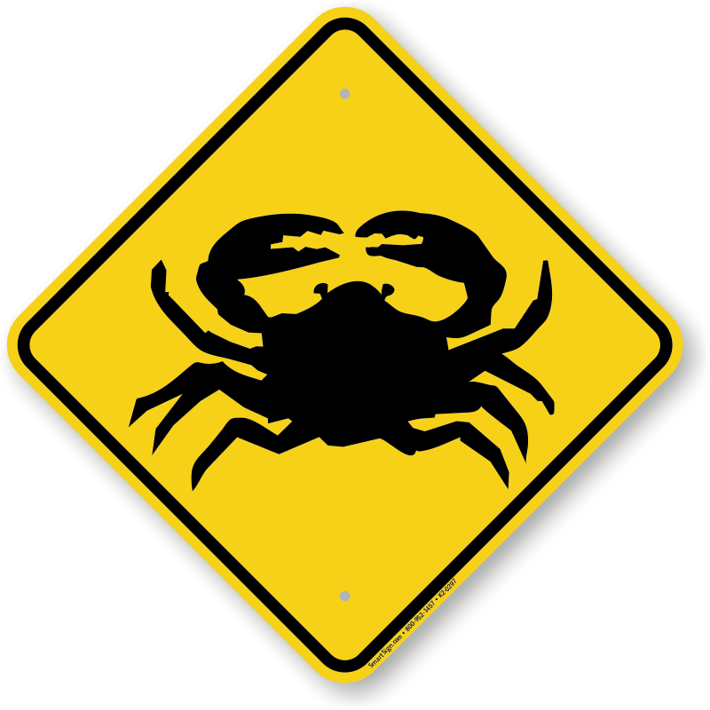 Crab Crossing Sign - Game Controller Yellow Logo Clipart (800x800), Png Download