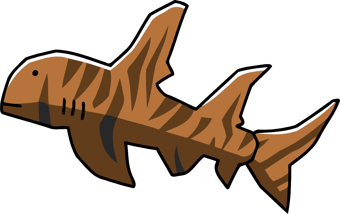 Bullhead Shark - Scribblenauts Shark Clipart (1103x694), Png Download