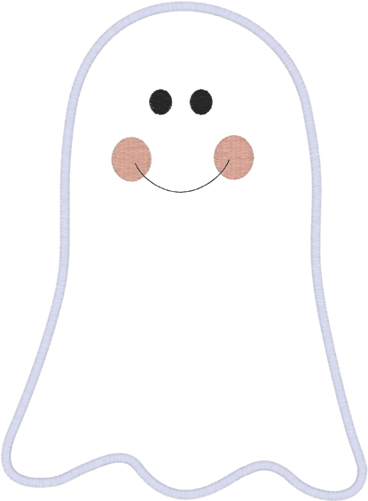 Halloween Ghost Applique - Ghost Clipart (567x567), Png Download