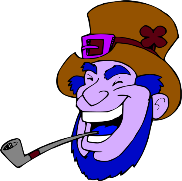 Download Laughing Man While Smoking Pipe Vector Clip Art - Man Smoking
