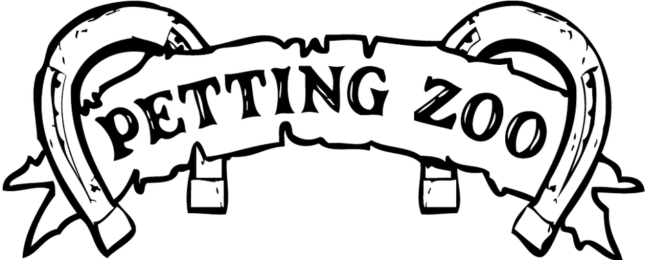 Get Free High Quality Hd Wallpapers Free Coloring Page - Petting Zoo Clipart Black And White - Png Download (936x377), Png Download