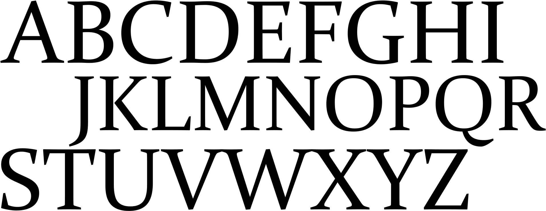 Png Alphabet - Svg Alphabet Clipart (2000x806), Png Download