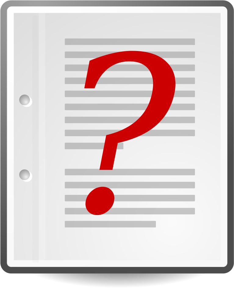 Text Document With Red Question Mark Clipart (1024x1024), Png Download