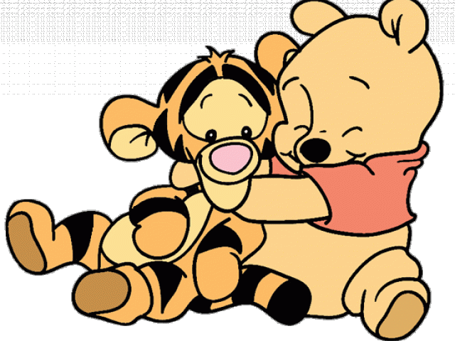 Baby Winnie The Pooh And Tigger Clipart (640x480), Png Download