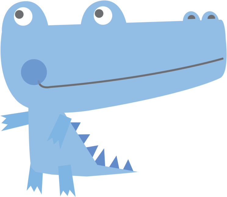 Baby Alligator - Cartoon Clipart (1024x764), Png Download