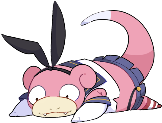 Pink Mammal Vertebrate Cartoon Nose Clip Art - Shimakaze Slowpoke - Png Download (590x540), Png Download