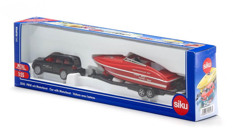 Siku 2543 - Car With Motorboat Super Series Clipart (800x800), Png Download