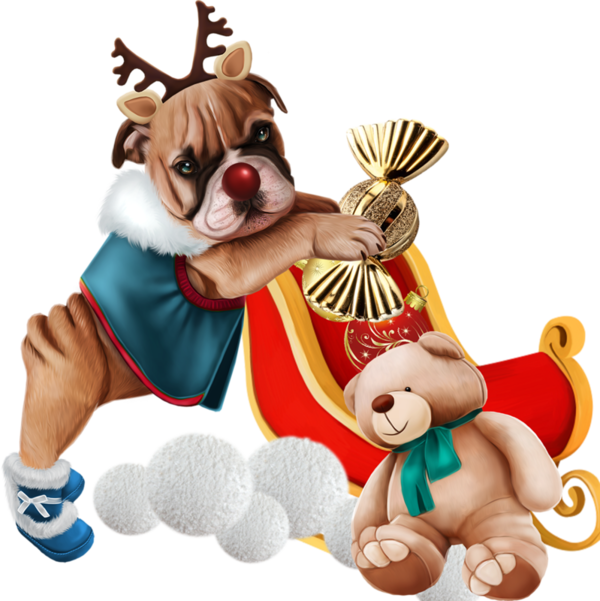 Tube Noel Chien Rubrics, Clip Art, Tube, Frames, Dog, - Christmas Day - Png Download (600x601), Png Download
