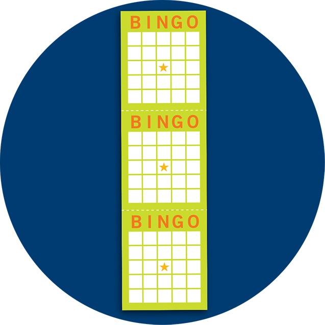 A Strip Of Three Bingo Cards - Bingo Card Clipart (637x637), Png Download