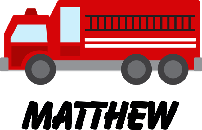 Personalized Fire Truck Picture Ornament - Personalized Fire Truck Bib Clipart (700x700), Png Download