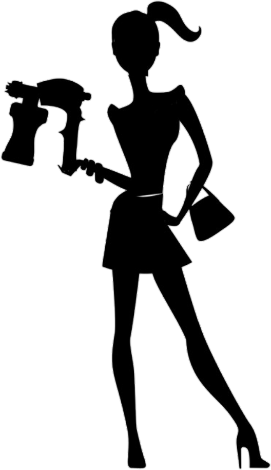 Copyright 2018 By - Spray Tan Silhouette Clipart (569x955), Png Download