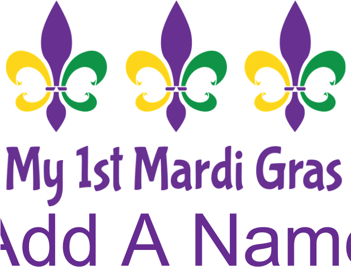 Personalized 1st Mardi Gras Body Suit - My 1st Mardi Gras Bib Clipart (700x700), Png Download